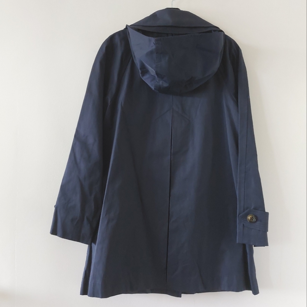 London fog trench coat with hood size M - Picture 2 of 8
